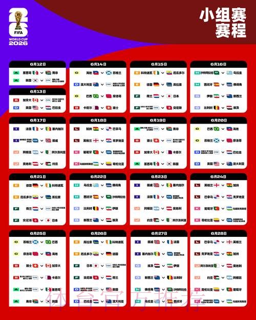 2026世界杯赛程官方发布完整安排直播平台